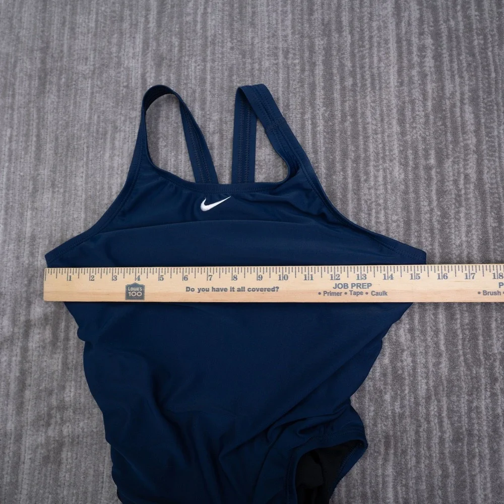 Nike Womens Navy Blue Racerback One Piece Swimsuit NESS8370 Size 36/10